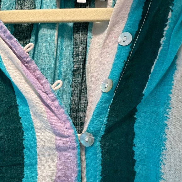 Frnch Paris Striped Button down Small - Picture 3 of 4